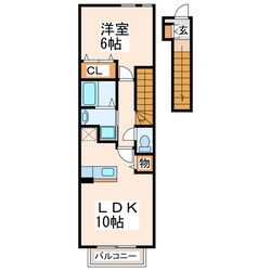 南郷団地･バイパス 徒歩3分 2階の物件間取画像